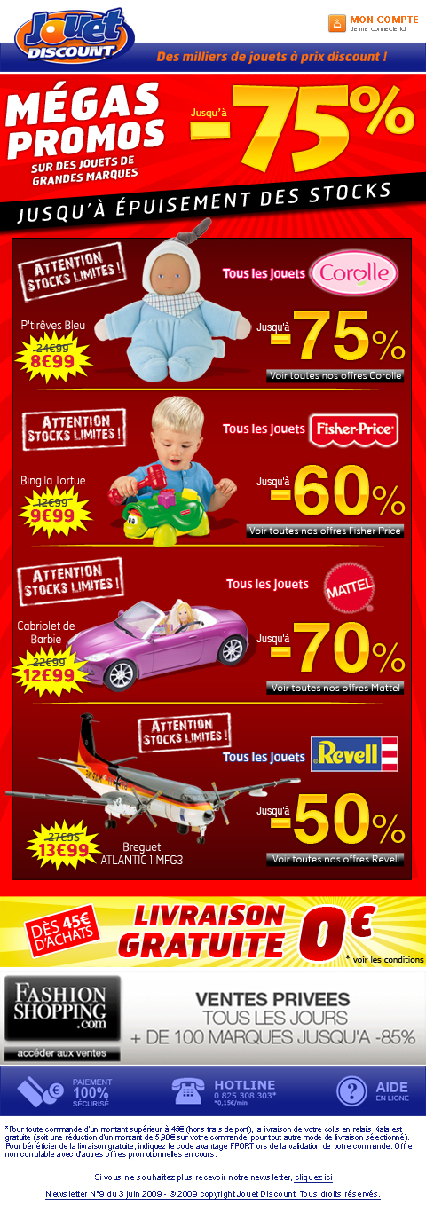 Newsletter Jouet Discount