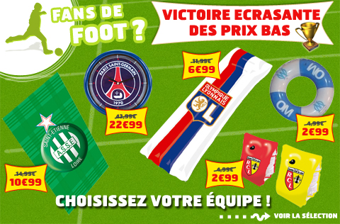 Prix discount sur les produits Licence Foot
