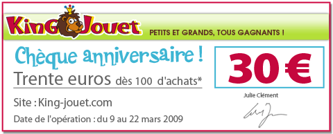 Chèque anniversaire
