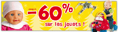 Jusqu'à -60% sur les jouets